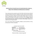 Notificación activación plan actuación municipal